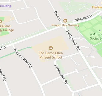 map for The Dame Ellen Pinsent School