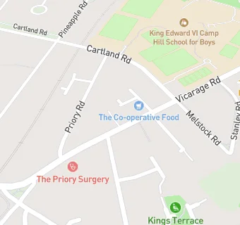 map for Vicarage Road Surgery