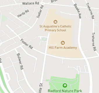 map for Hill Farm Primary School