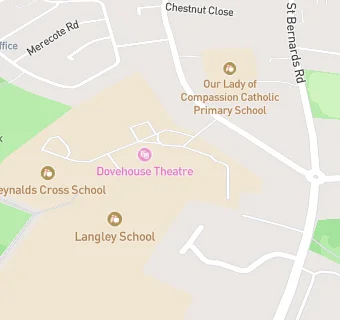 map for Langley School, Specialist College for the Performing Arts, Languages and Training