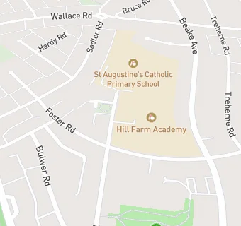 map for Hill Farm Junior School