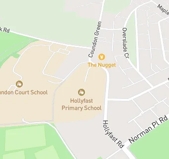 map for Hollyfast Primary School