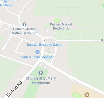 map for Pulham Market Bowls Club