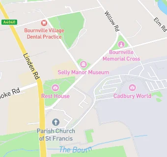 map for Bournville Hub