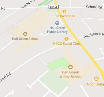 map for Hall Green Infants School