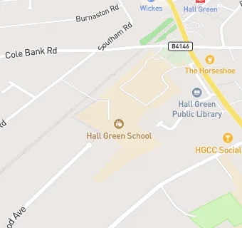map for Hall Green School
