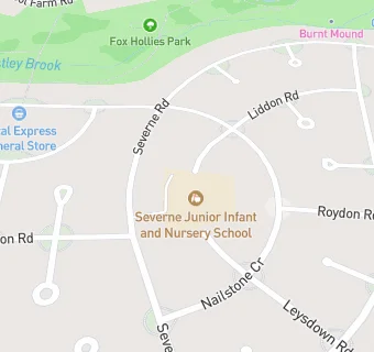 map for Severne Junior Infant and Nursery School