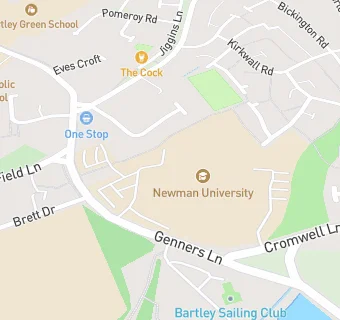 map for Newman University, Birmingham