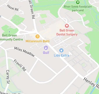 map for Henley Road Service Station