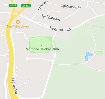 map for Pedmore Cricket Club