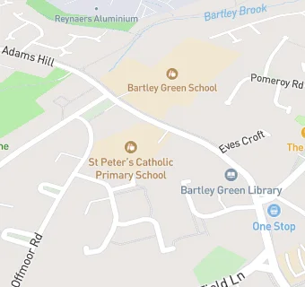 map for St Peter's Catholic Primary School