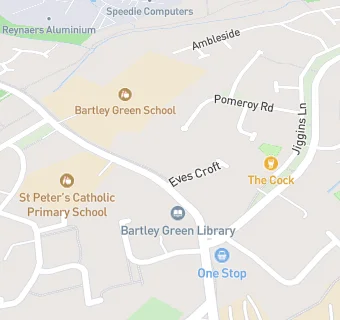 map for Bartley Green Leisure Centre