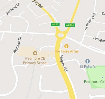 map for Pedmore CE Primary School