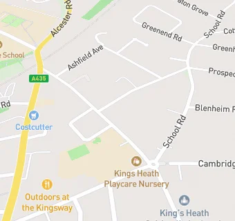 map for Kings Heath Primary School