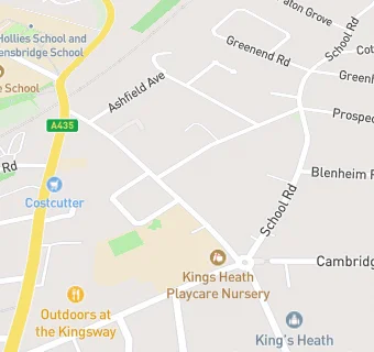 map for Kings Heath Junior School