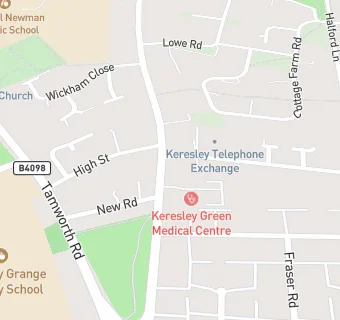 map for Keresley Coronation Club