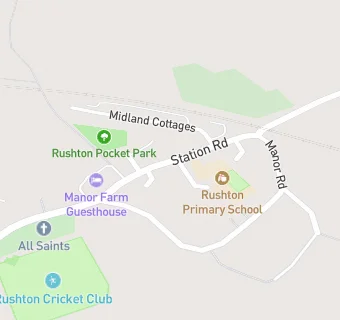 map for Rushton Cricket Club