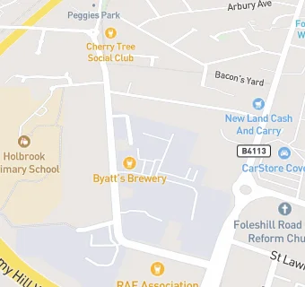 map for Byatts Brewery