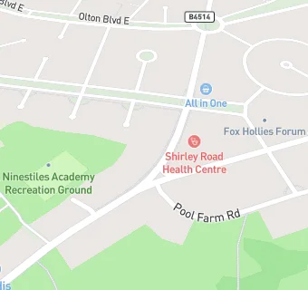 map for Shirley Road Health Centre