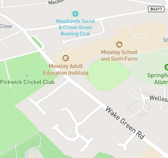 map for Moseley School