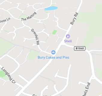 map for Bury Cakes and Pies