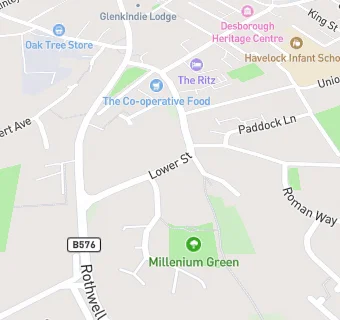 map for Desborough Services Club