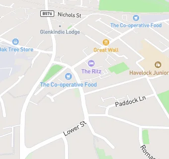 map for Desborough Indoor Bowls Club Canteen