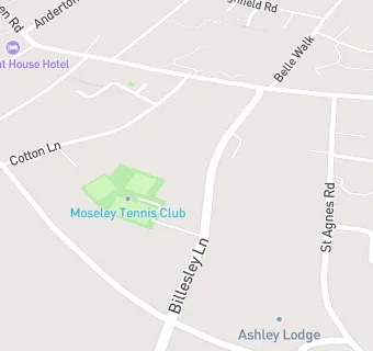 map for Moseley Tennis Club