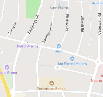 map for Hall Green Foods