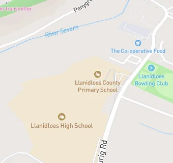 map for Llanidloes C.P. School