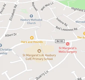 map for St Margaret's At Hasbury CofE Primary School