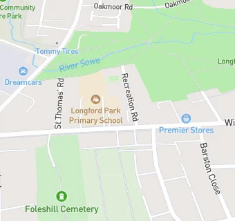 map for Longford Park Primary School