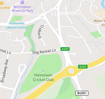 map for Halesowen Cricket Club