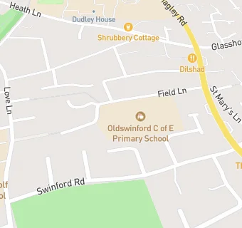 map for Oldswinford C of E Primary School