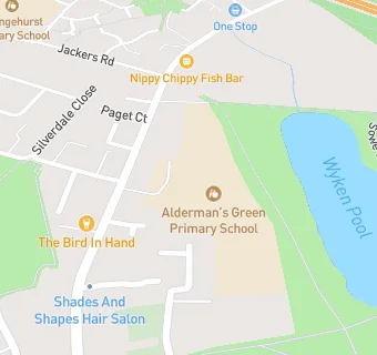 map for Alderman's Green Community Primary School