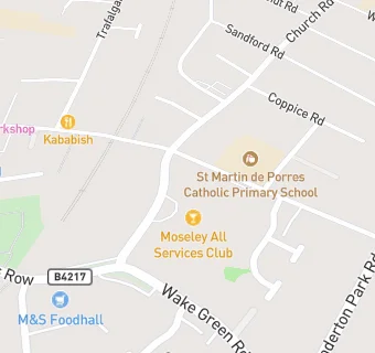 map for Moseley All Services Club