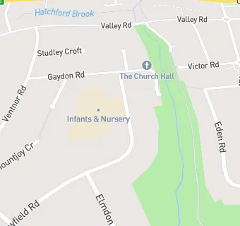 map for Valley Primary Infant School