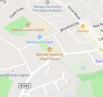 map for Ramsey Spinning Infant School