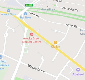 map for Acocks Green Medical Centre