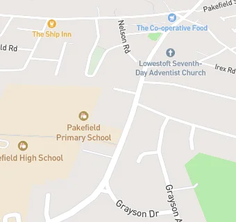 map for Pakefield Primary School