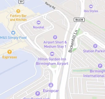 map for Hilton Garden Inn (Airport Terminal)