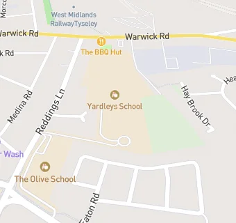 map for Yardleys School