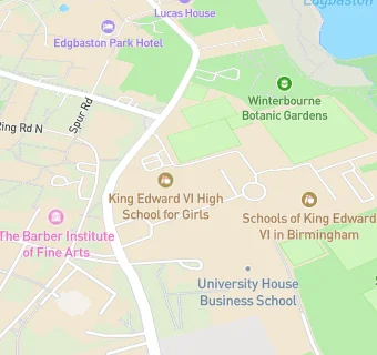 map for King Edward VI High School for Girls