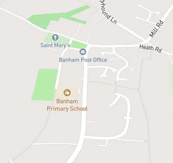 map for Banham Community Primary School