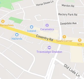 map for Toby Carvery