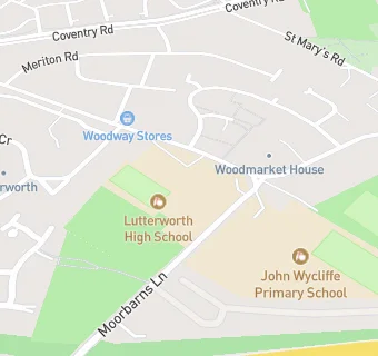 map for Lutterworth High School