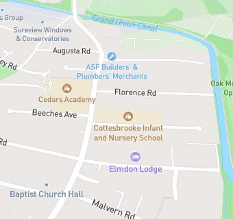 map for Cottesbrooke Infant School