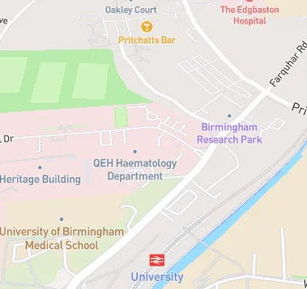 map for Queen Elizabeth Hospital