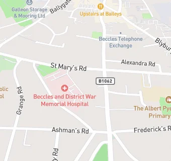 map for Beccles Medical Centre