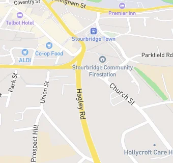 map for Parkfield Grange Care Home